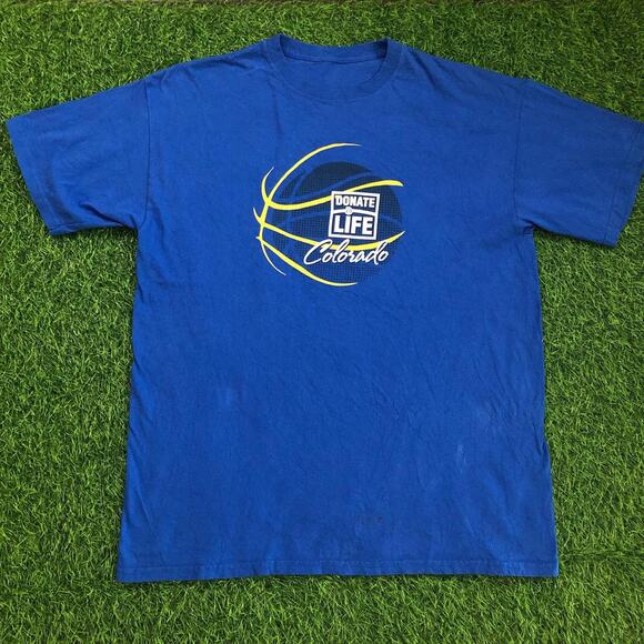 Men’s Blue Colorado ‘Donate Life’ Basketball Graphic Tee - Picture 1 of 3